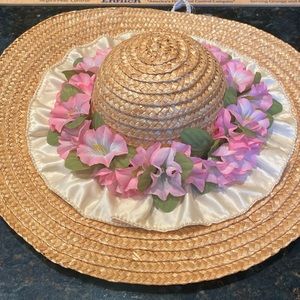 NWOT & Vintage 1990s Straw Easter Hat Door Decor